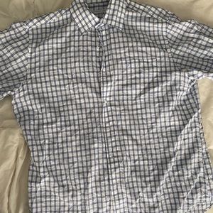Southern Tide, button down, blue and white